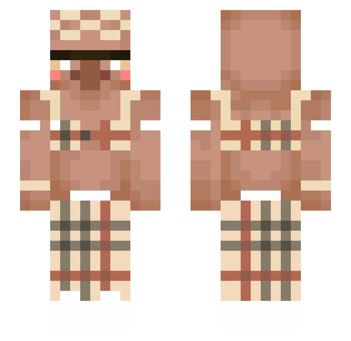 StepSisSantos Minecraft skin, front and back view
