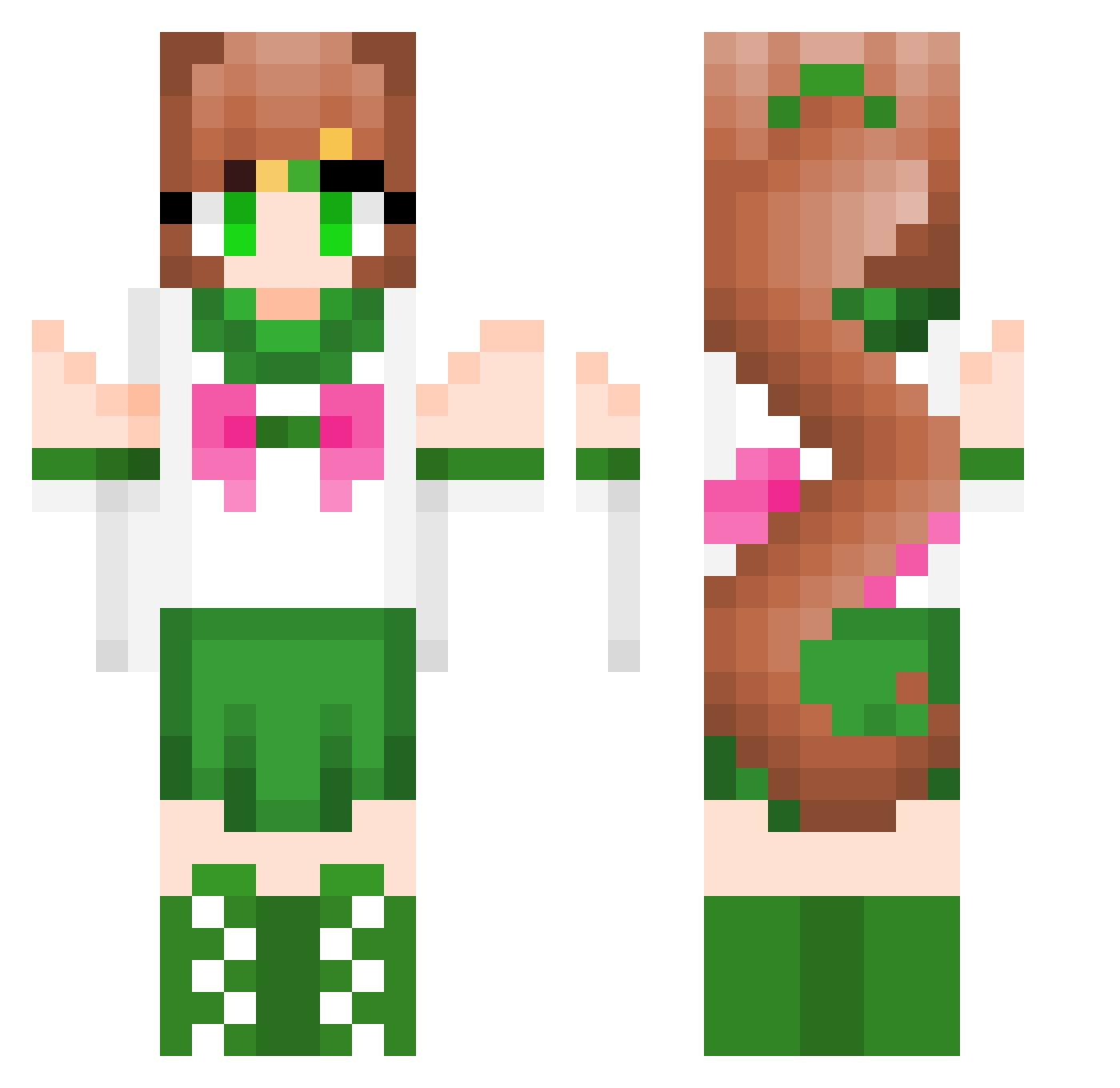 fox152236 Minecraft skin, front and back view
