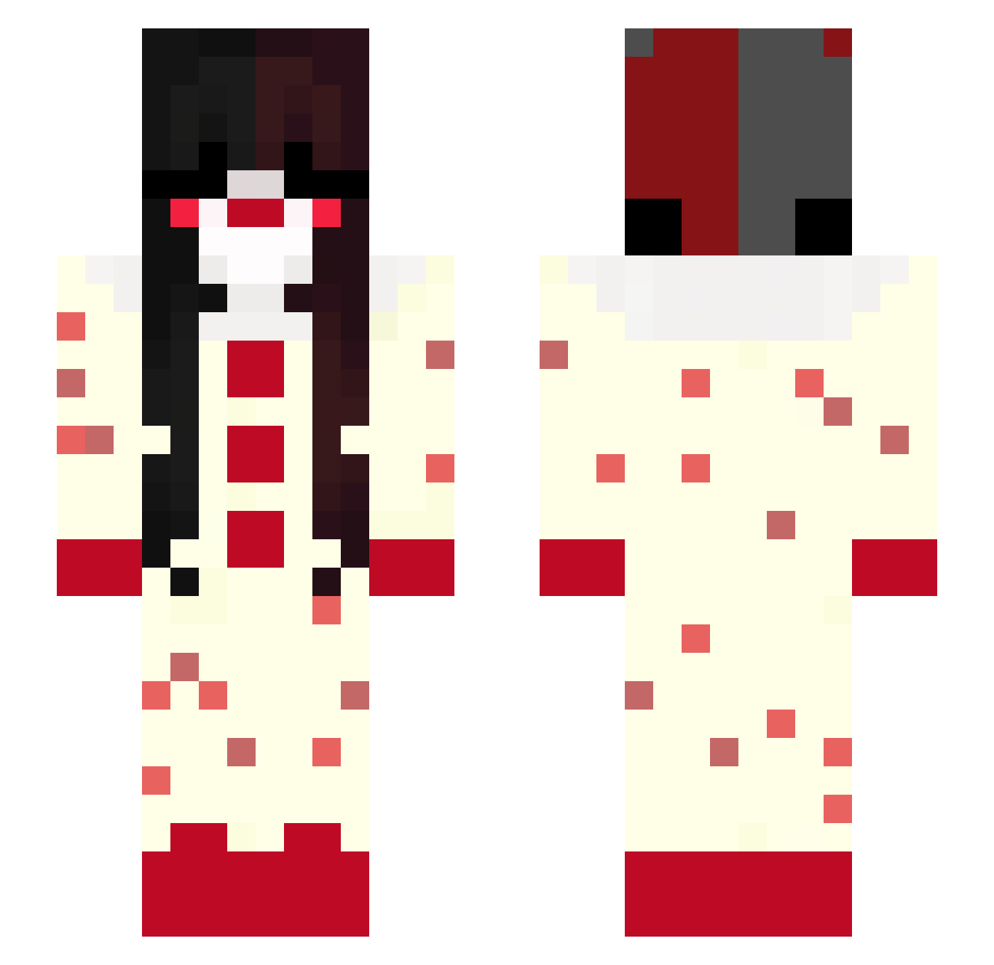 SpyingHarmony8 Minecraft skin, front and back view