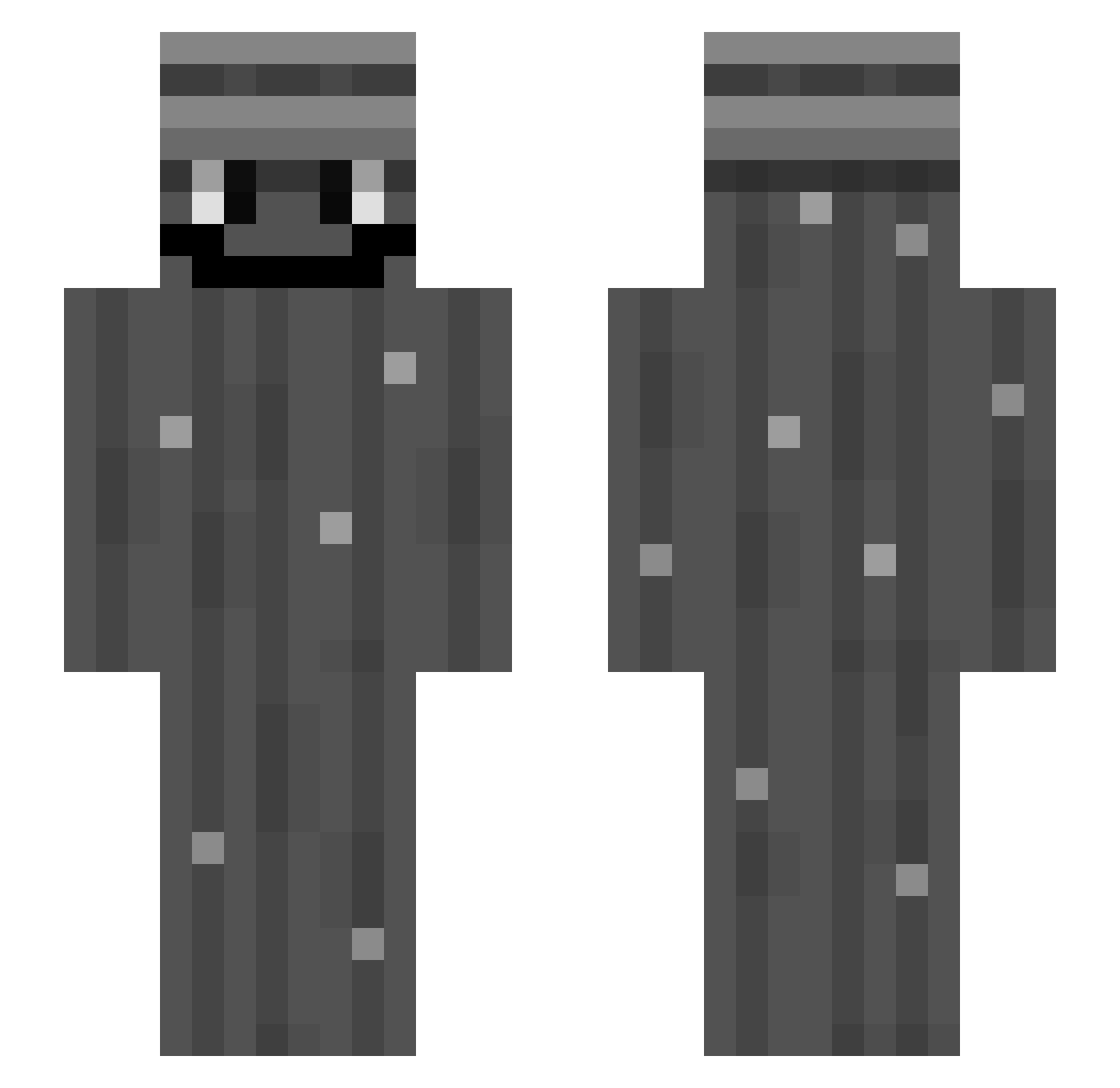 Xlerking Minecraft skin, front and back view