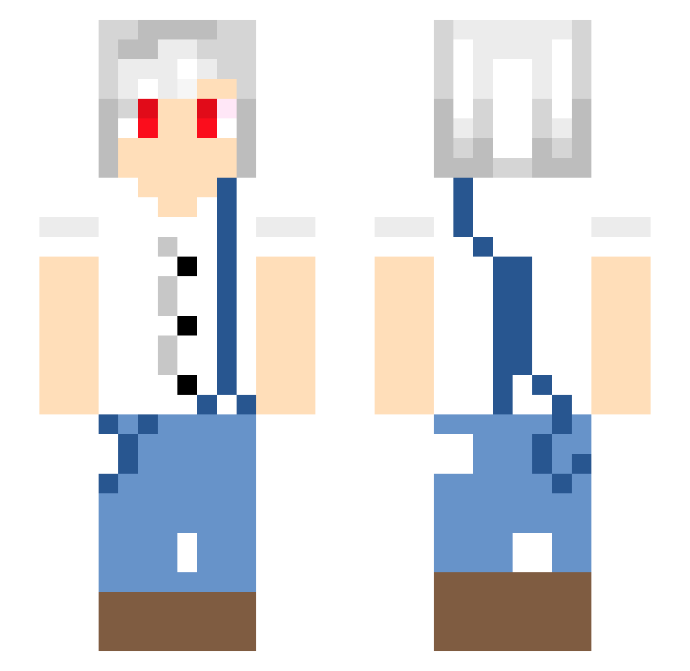 KaitoBerry Minecraft skin, front and back view