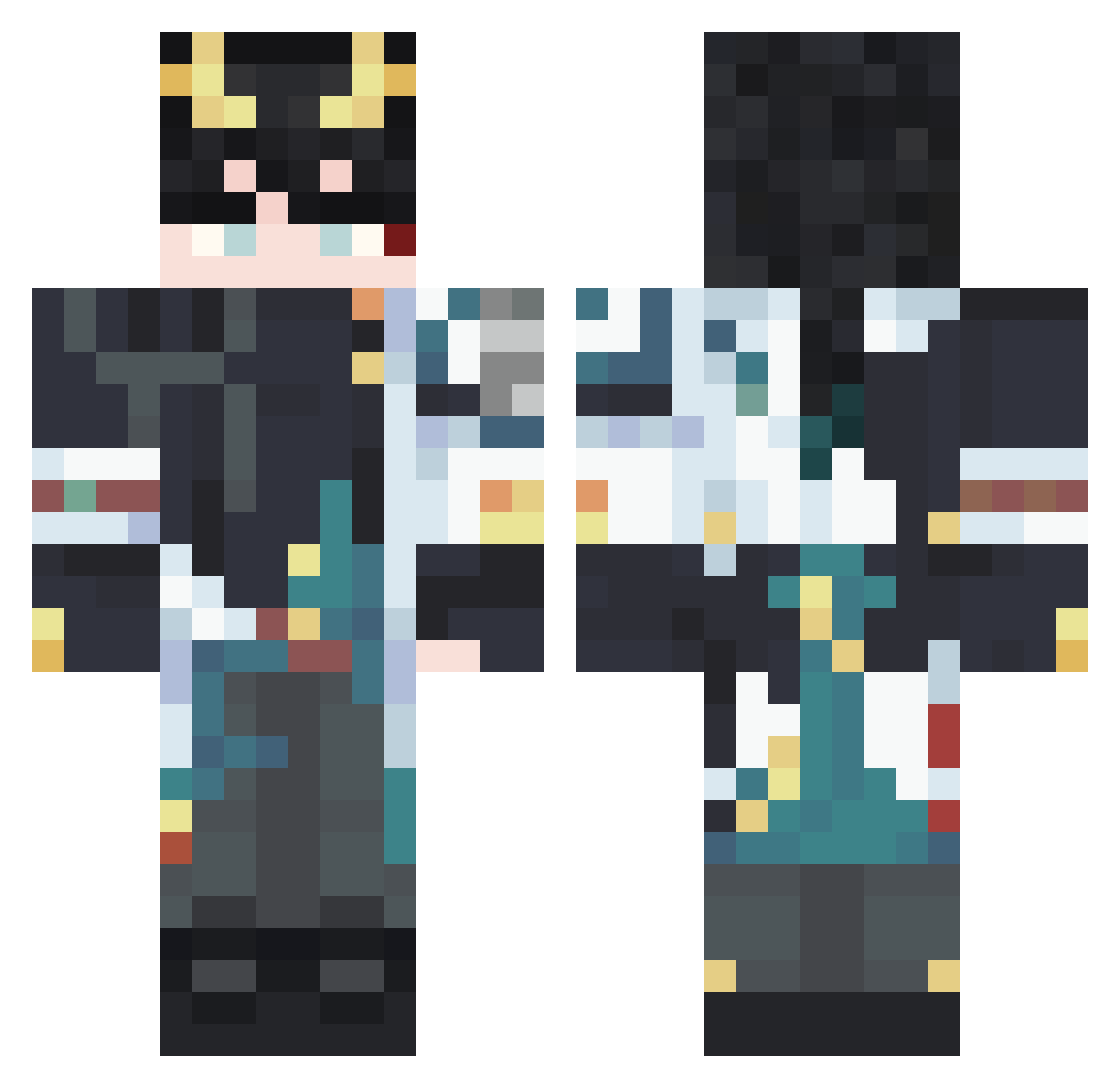 Leif1979 Minecraft skin, front and back view
