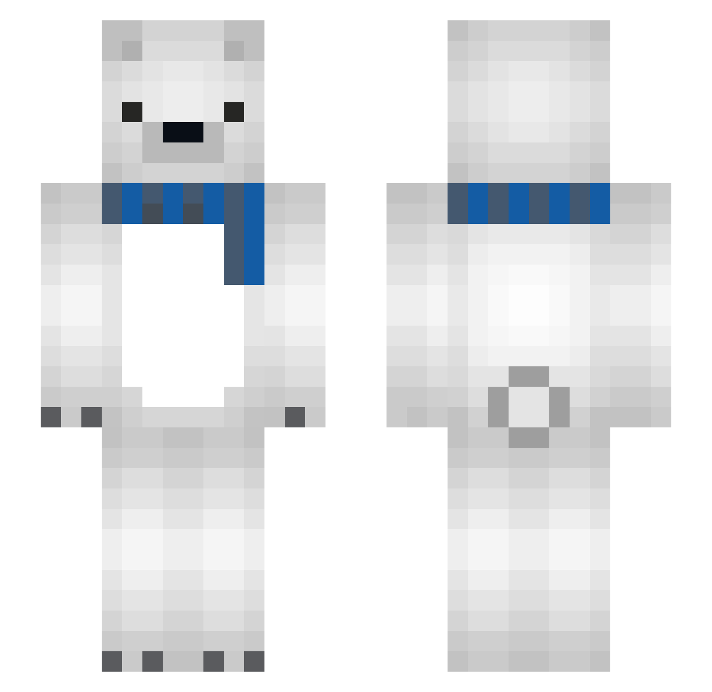 Speeedze Minecraft skin, front and back view