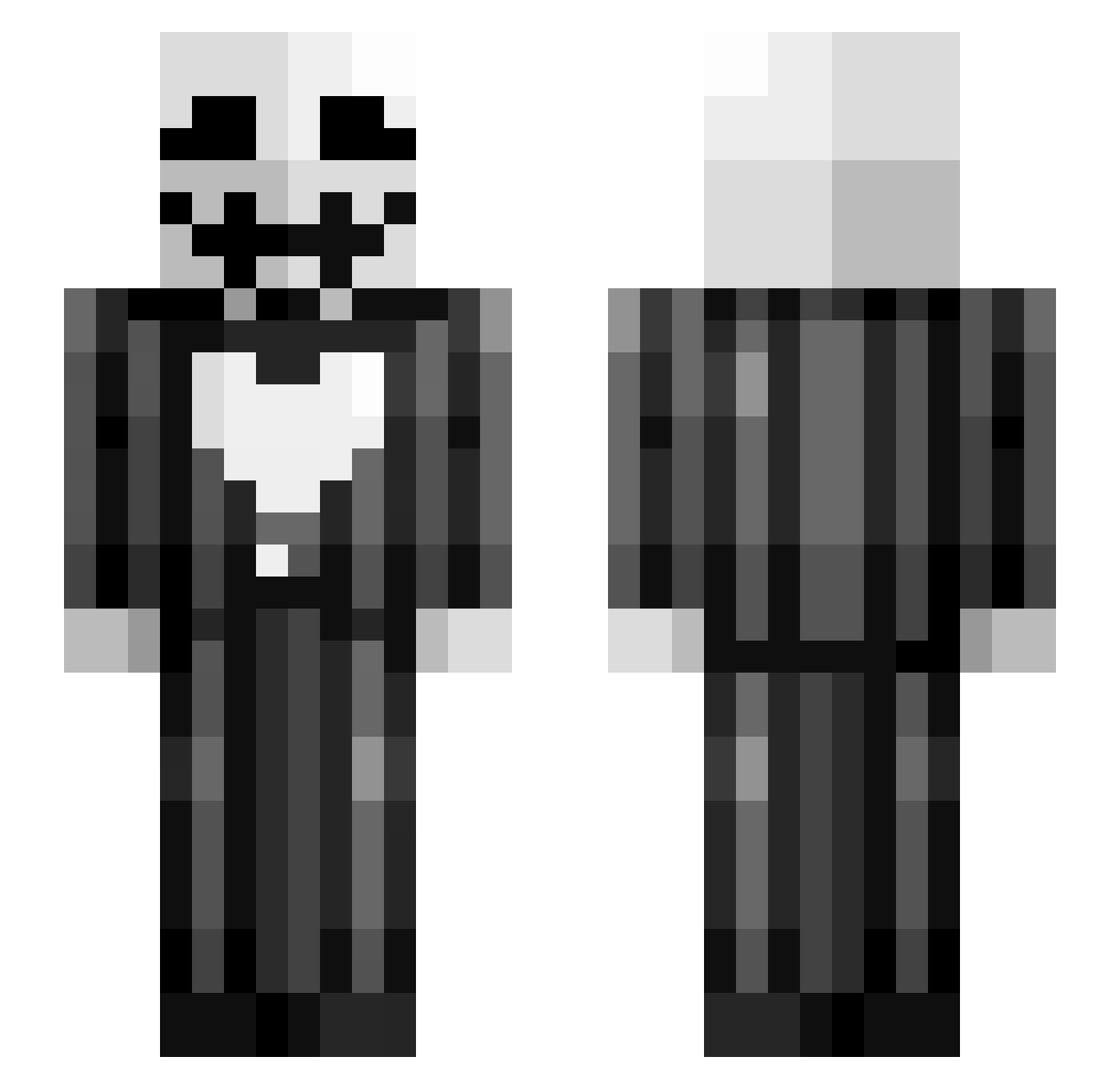 Zombie_ness Minecraft skin, front and back view