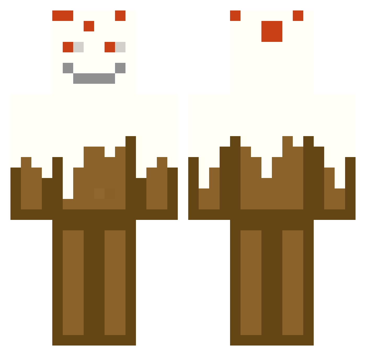 cakecrumble18 Minecraft skin, front and back view