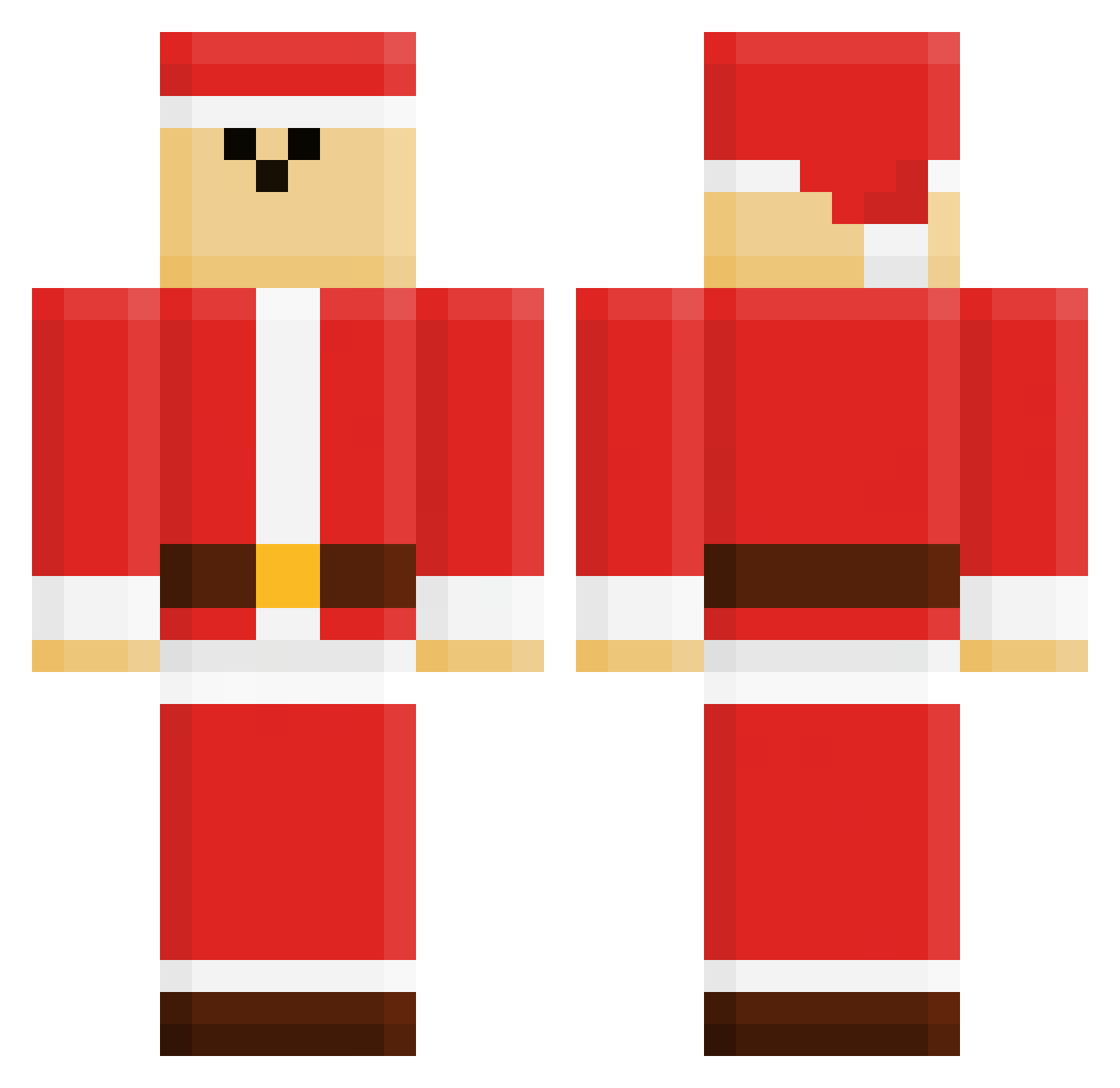 Ultr8x Minecraft skin, front and back view