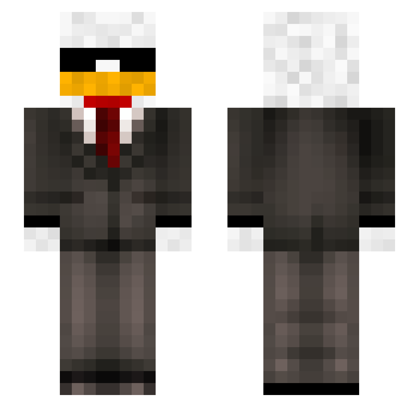 jis0up Minecraft skin, front and back view