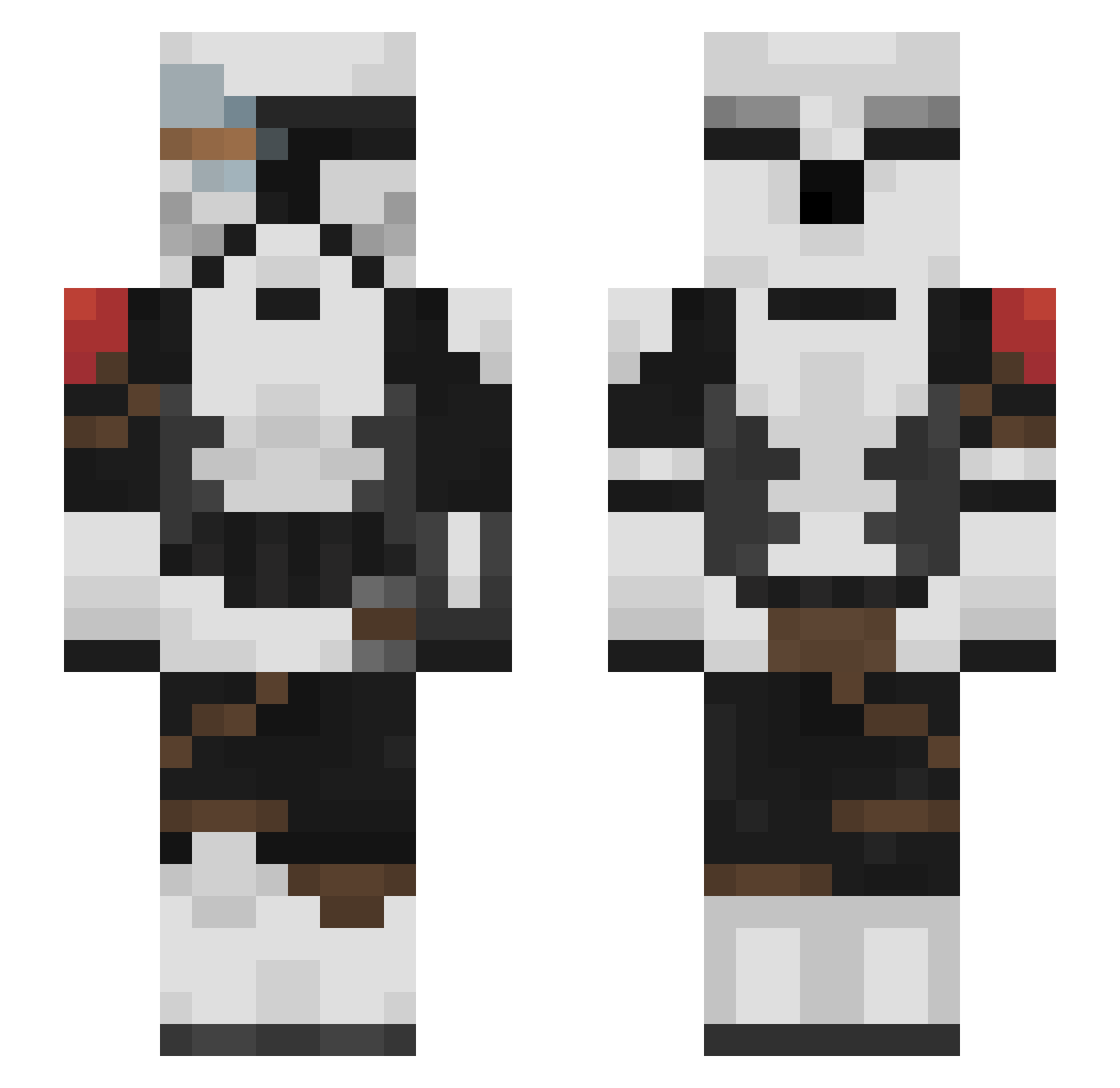 WOLFPACK3398 Minecraft skin, front and back view