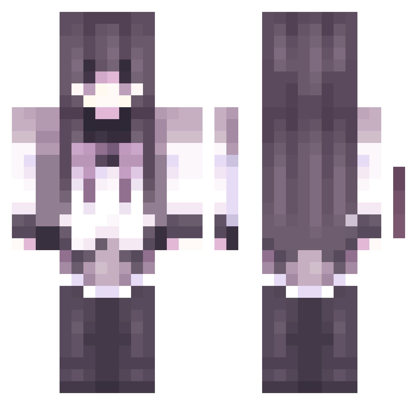 pingtsi Minecraft skin, front and back view
