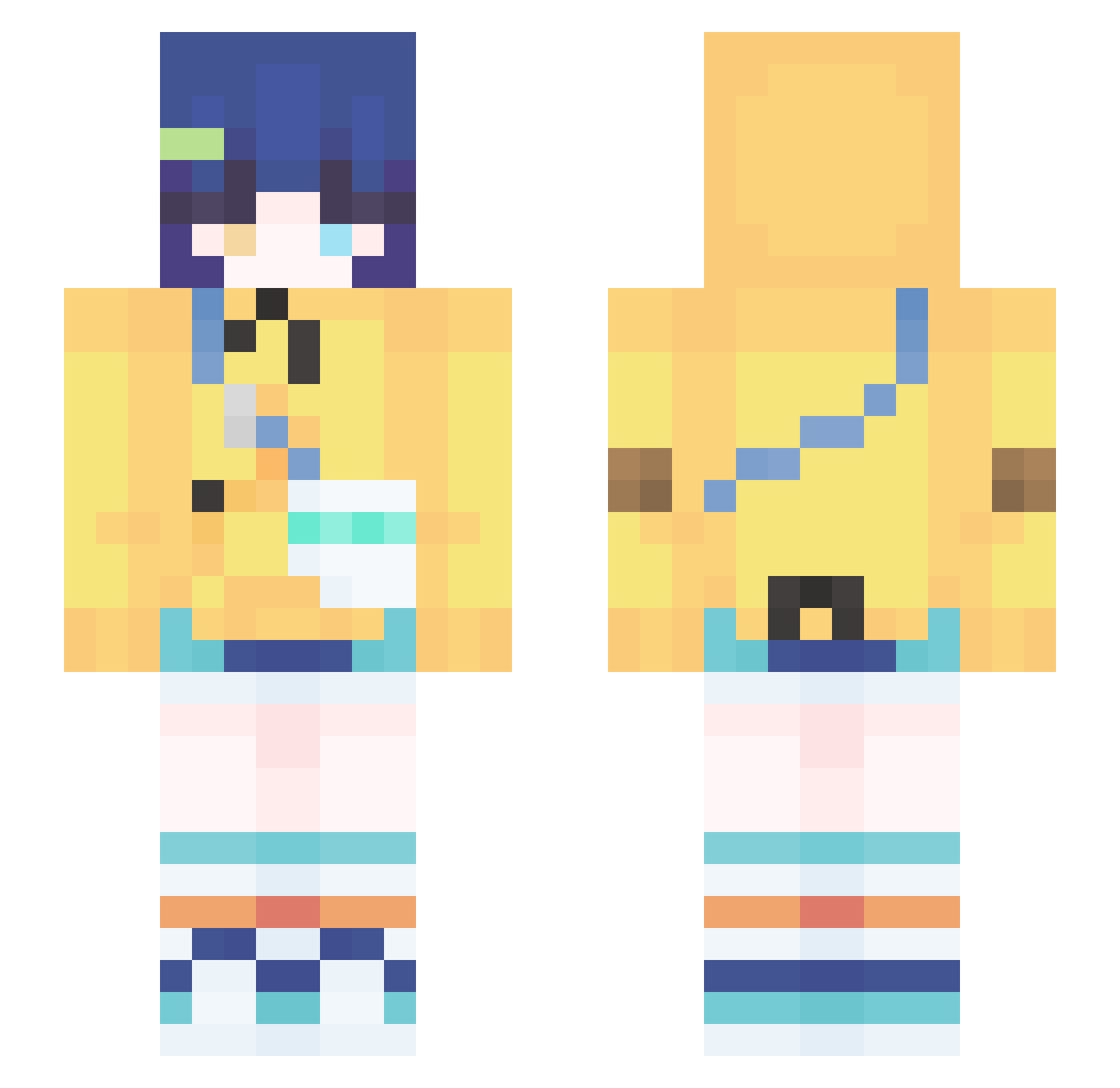 PochiAdventure Minecraft skin, front and back view