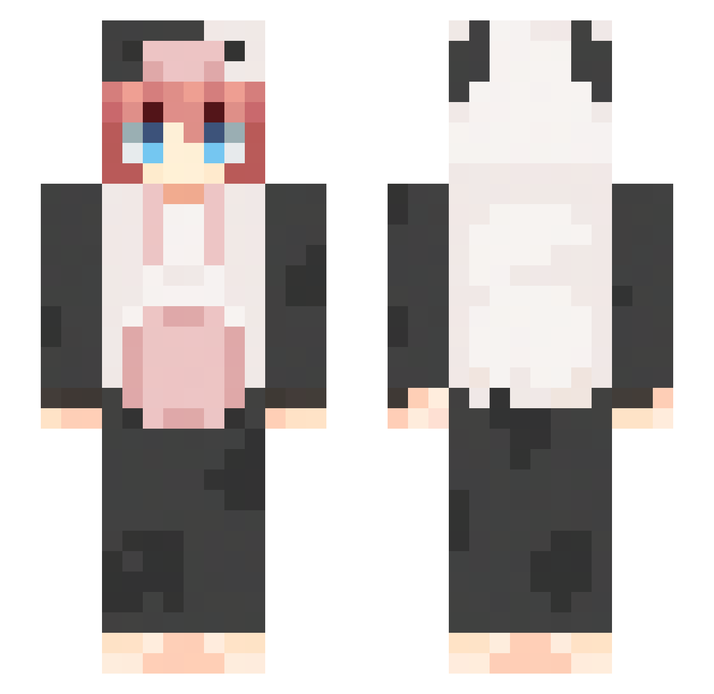 MaxiCutu87 Minecraft skin, front and back view