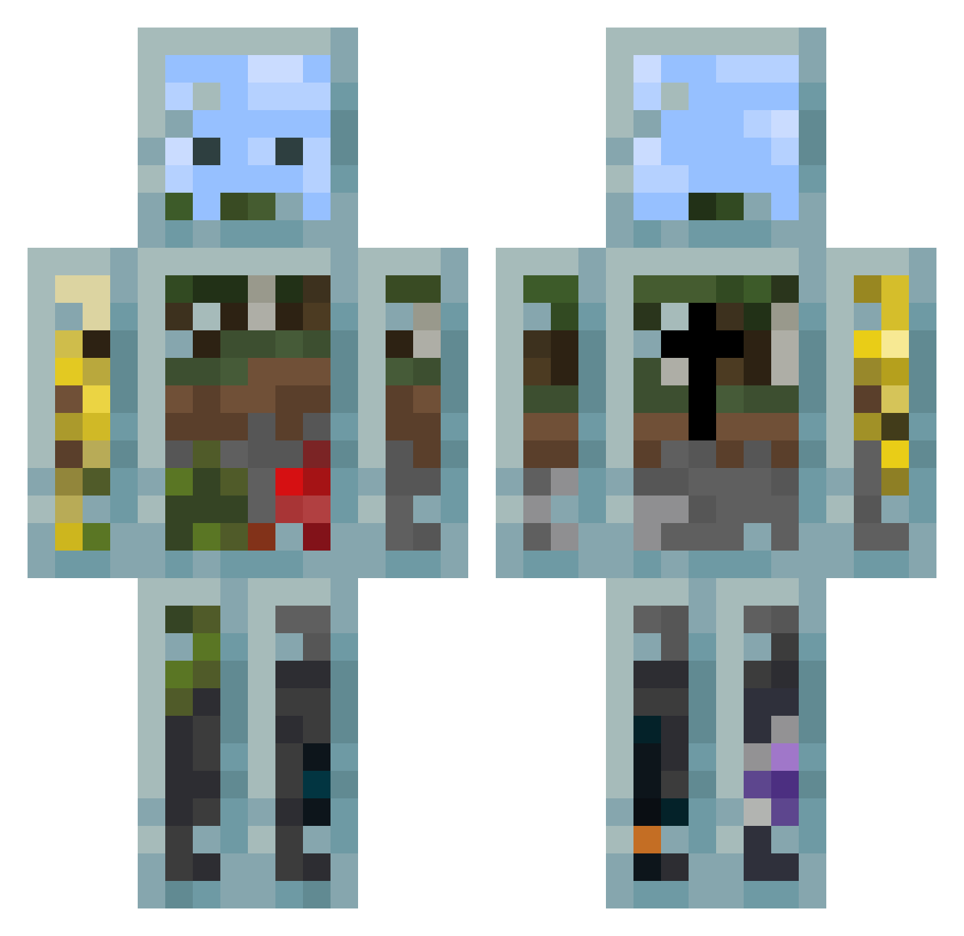 TidalAthelete240 Minecraft skin, front and back view