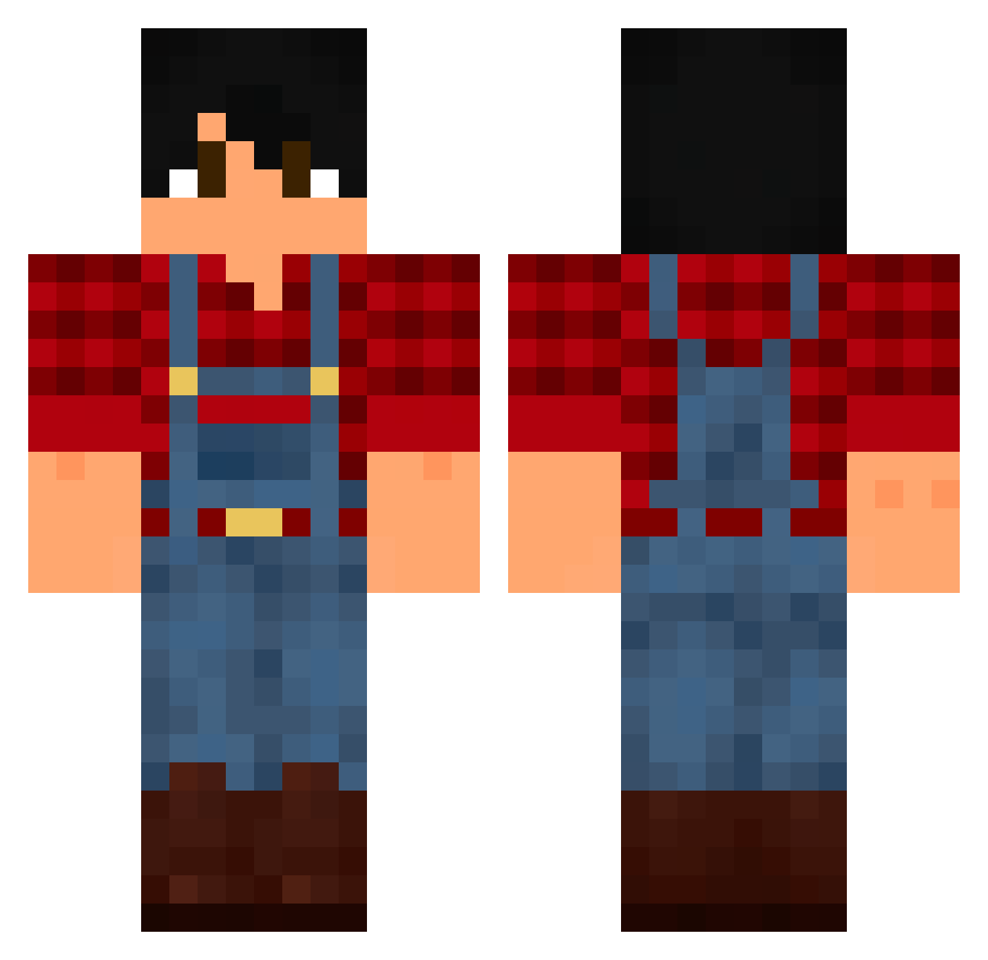 The_basty_GM Minecraft skin, front and back view