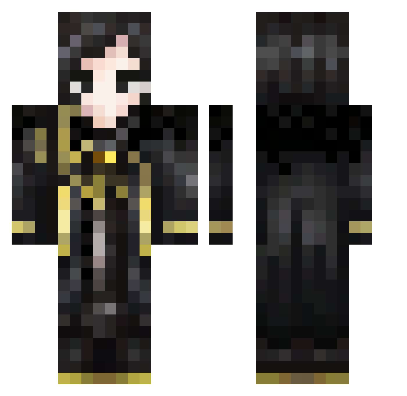 Dairson Minecraft skin, front and back view
