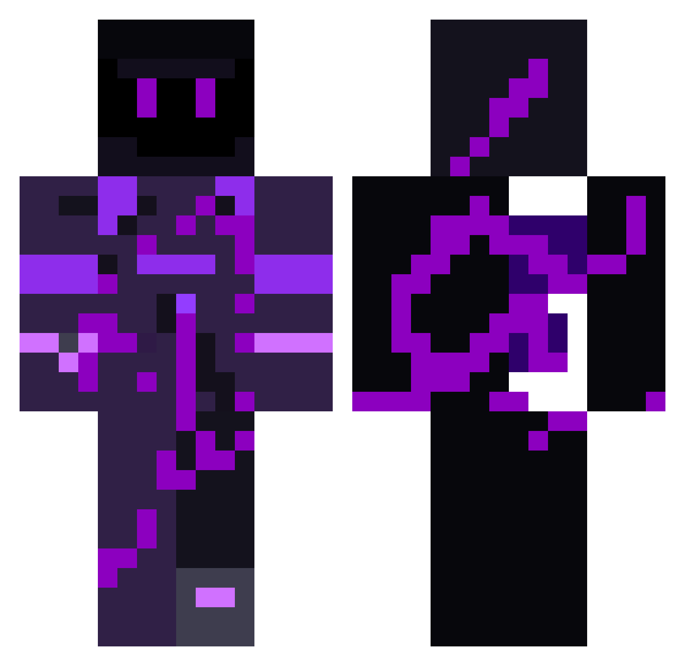 UltraNoa7 Minecraft skin, front and back view