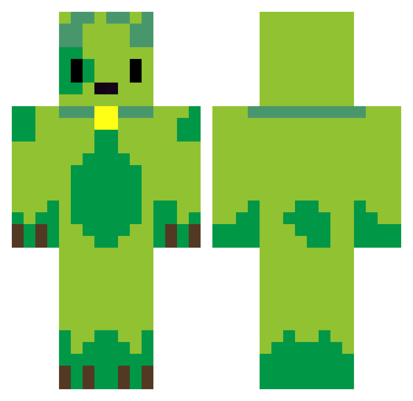 earlysunsetover Minecraft skin, front and back view