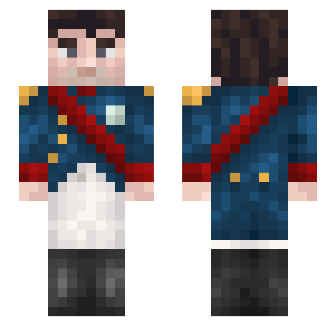BathroomMold Minecraft skin, front and back view