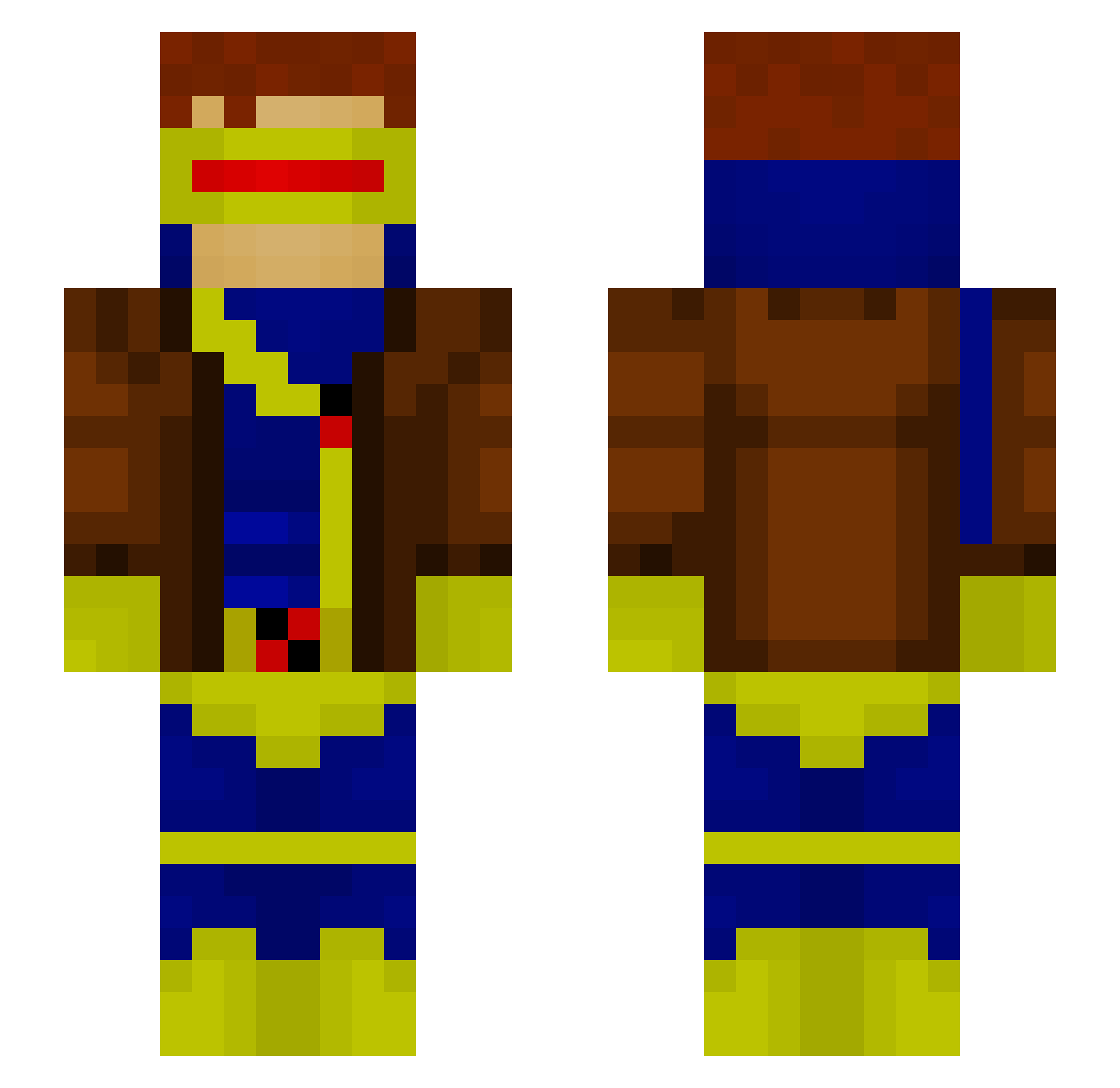 aphroxsh Minecraft skin, front and back view