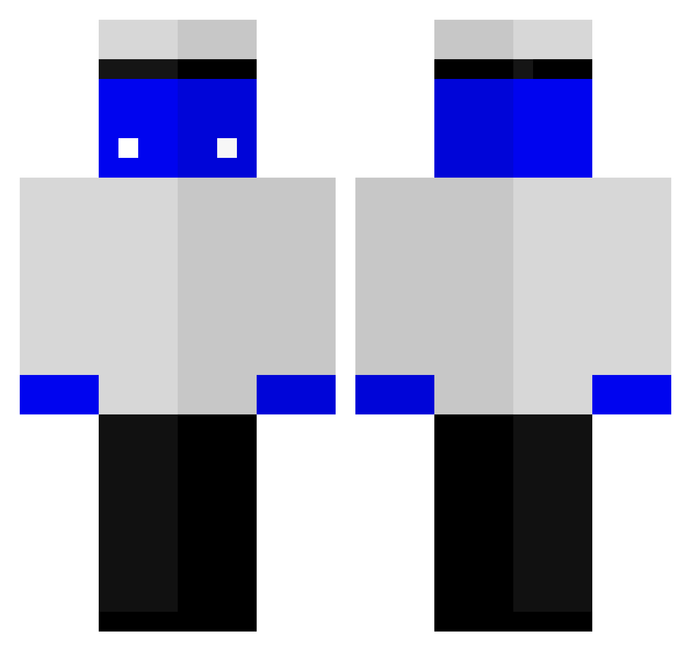 Sumop Minecraft skin, front and back view