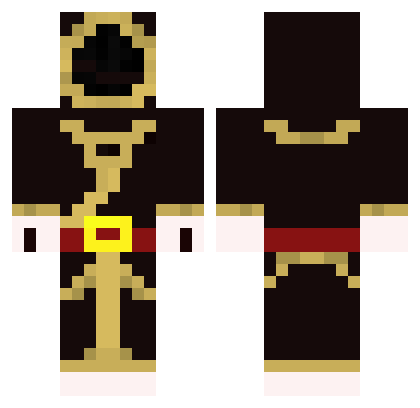 psg Minecraft skin, front and back view