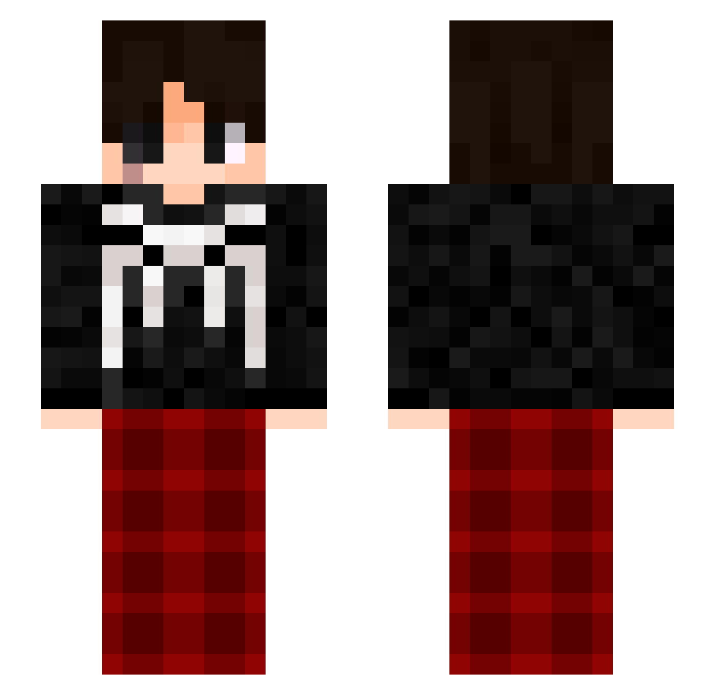 0nn Minecraft skin, front and back view