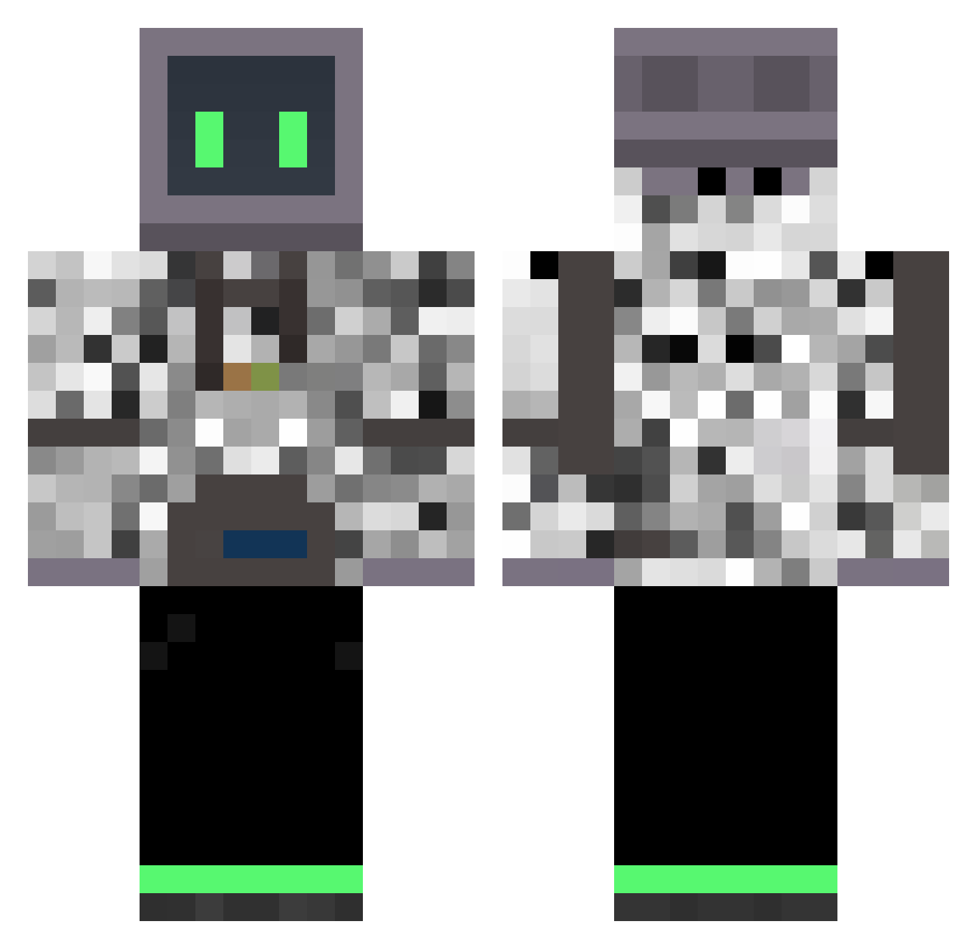 SirMadwin Minecraft skin, front and back view