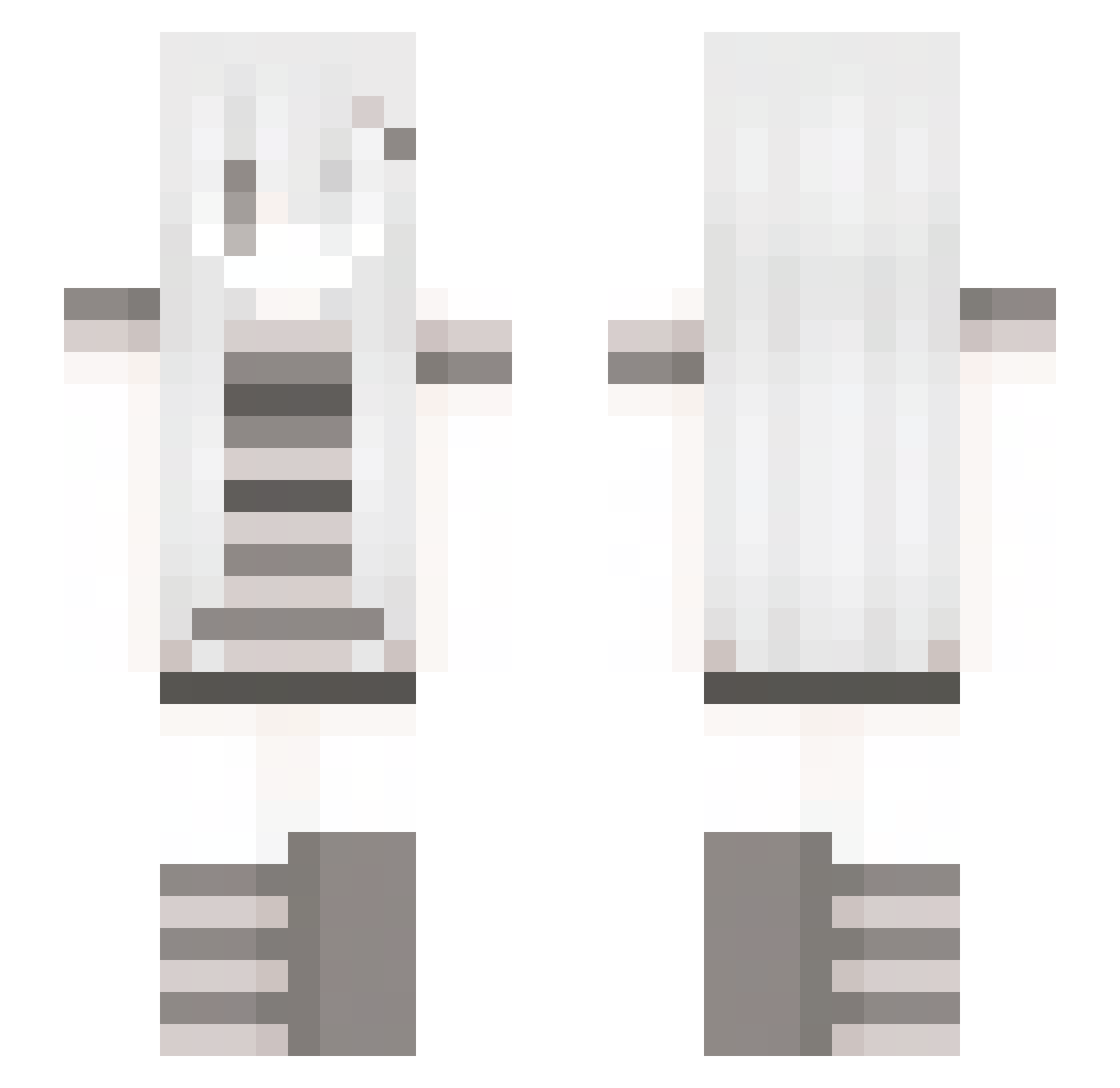 kmetro Minecraft skin, front and back view