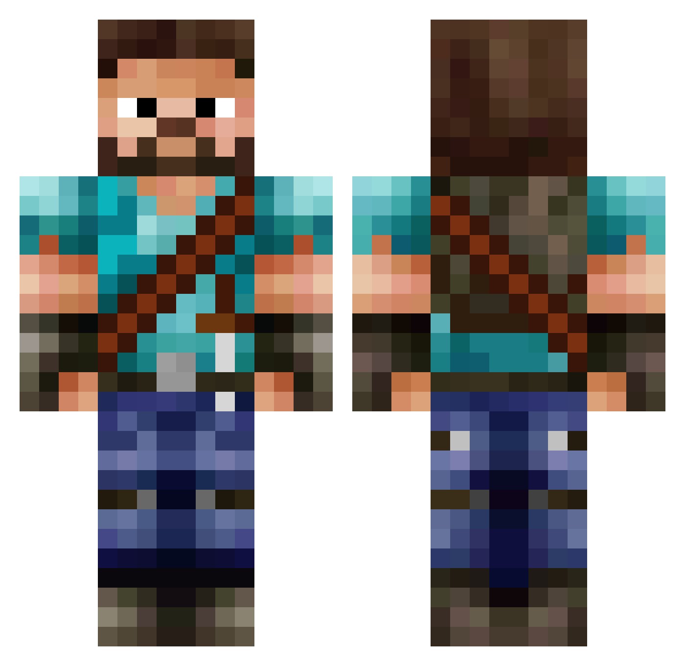 Wolf_Steiner Minecraft skin, front and back view