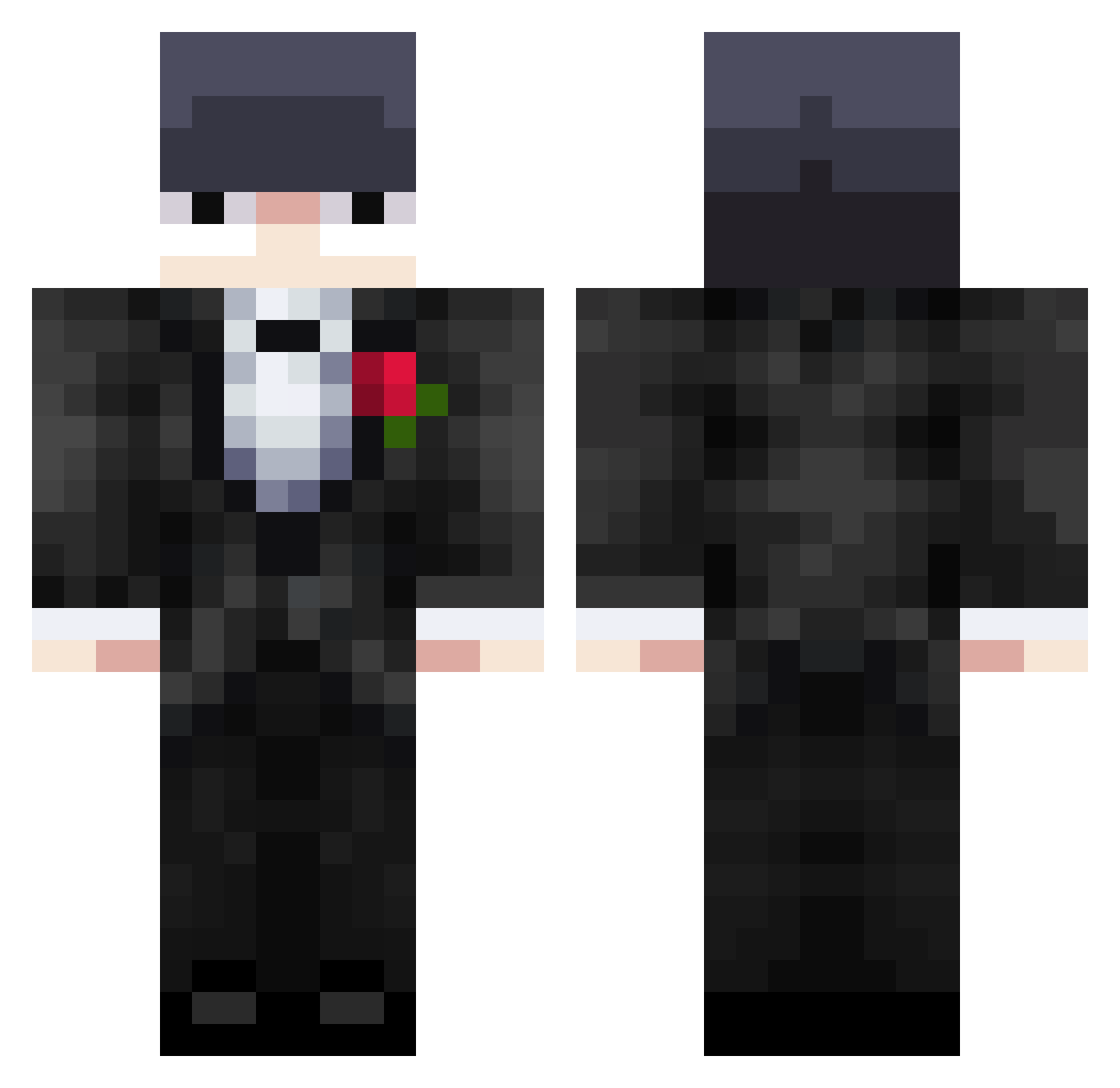 Faqumdo Minecraft skin, front and back view