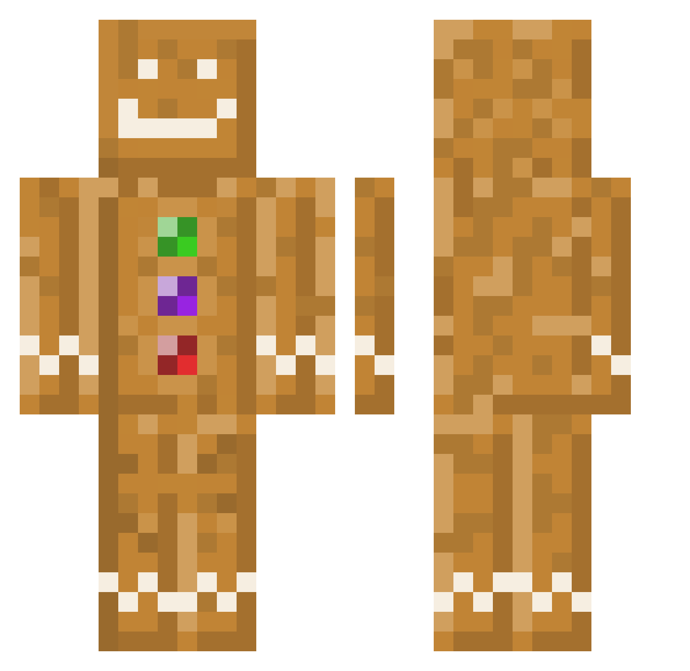 Greatdokey Minecraft skin, front and back view