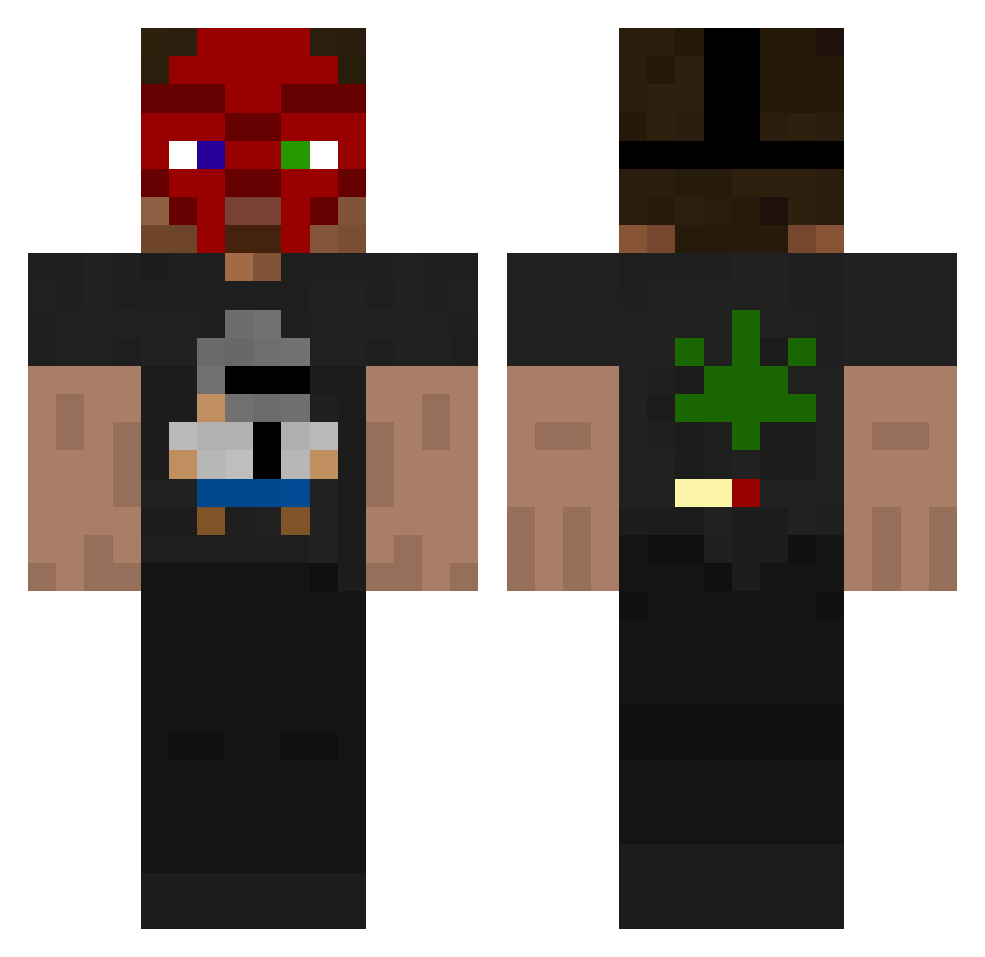 nigelJEWISH Minecraft skin, front and back view