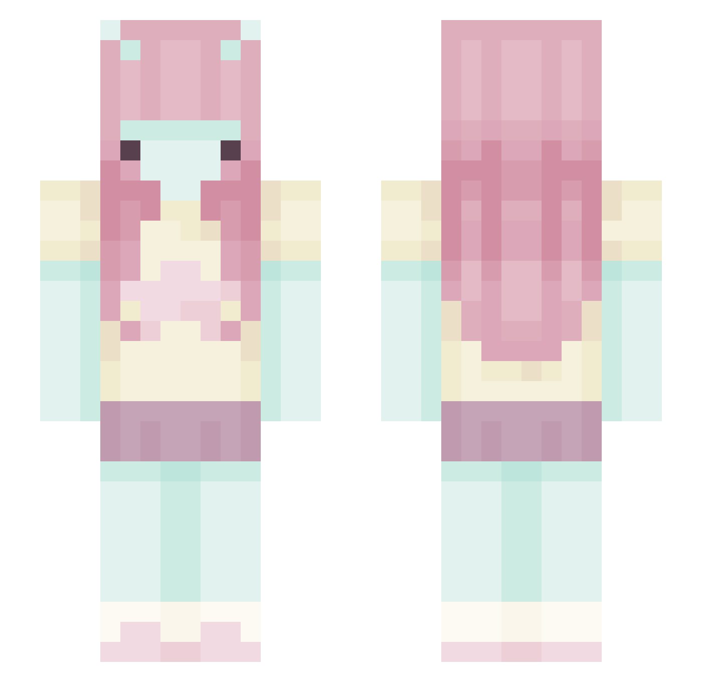 cvandy Minecraft skin, front and back view