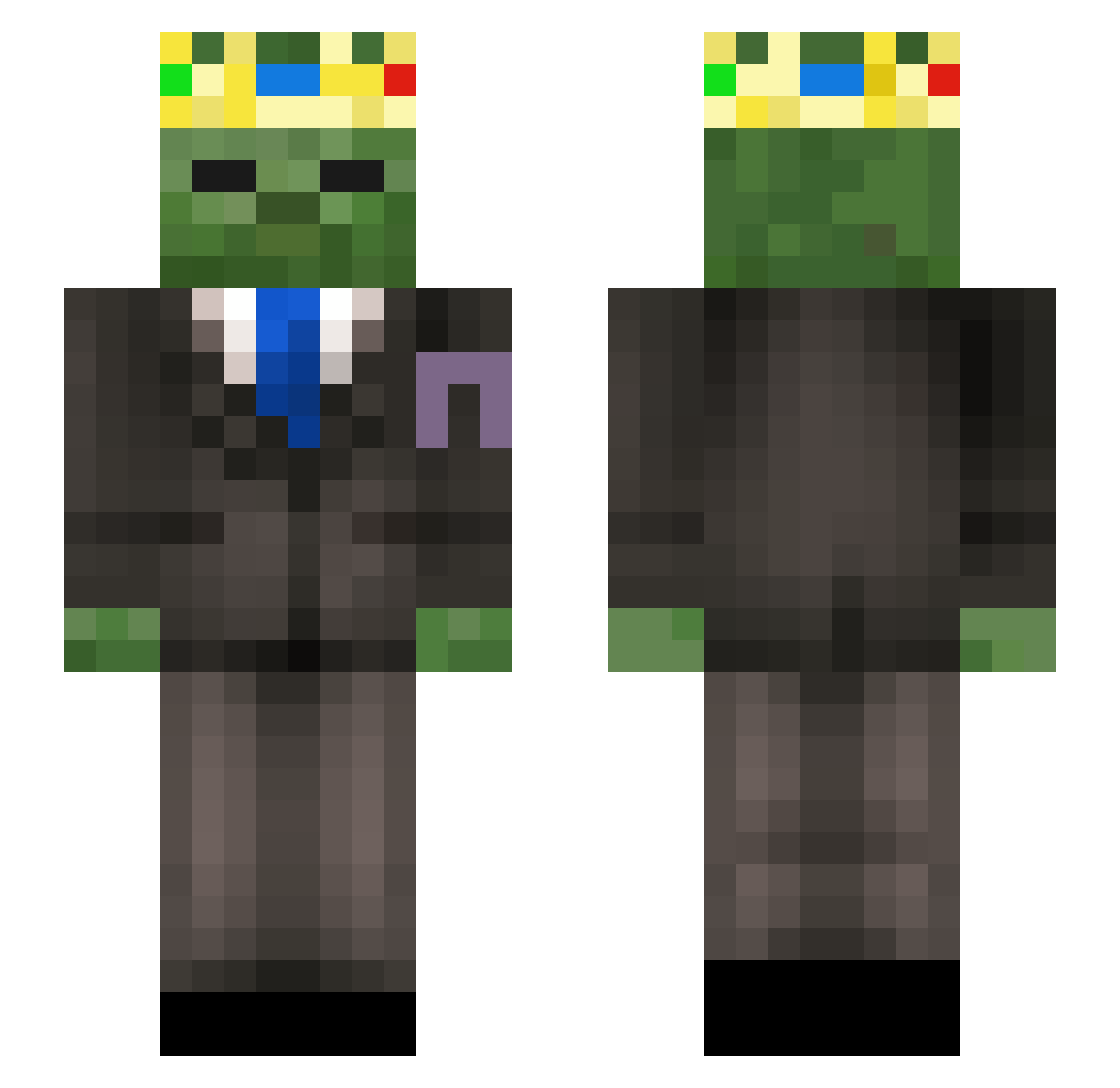 The_Astrix Minecraft skin, front and back view