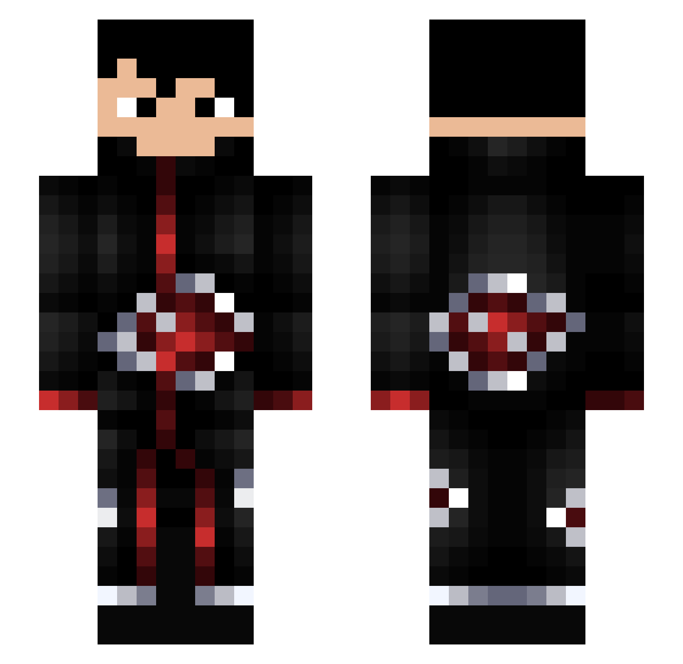 weisermassi Minecraft skin, front and back view