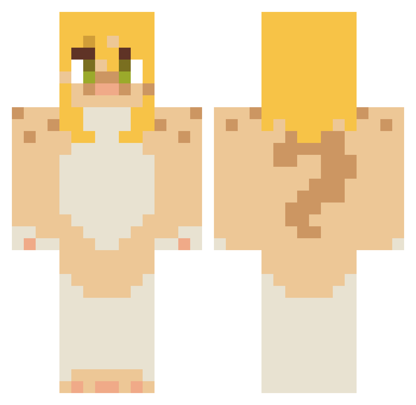 Retr0Radi0 Minecraft skin, front and back view