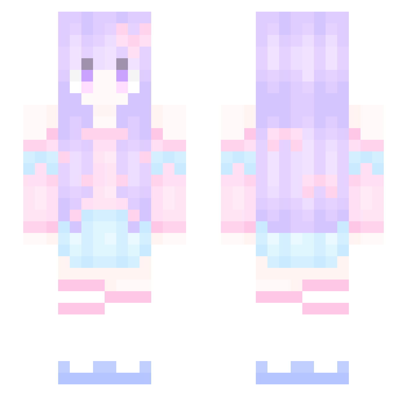 Terauionz Minecraft skin, front and back view