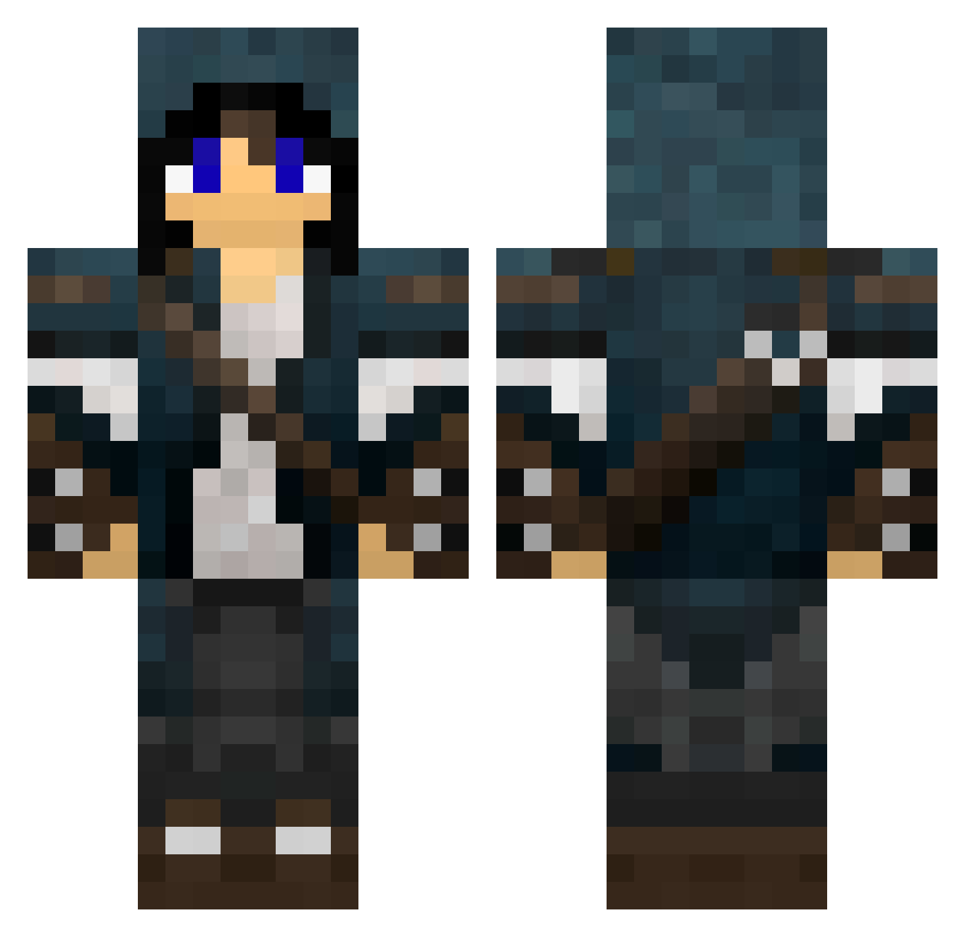 Etc Minecraft skin, front and back view