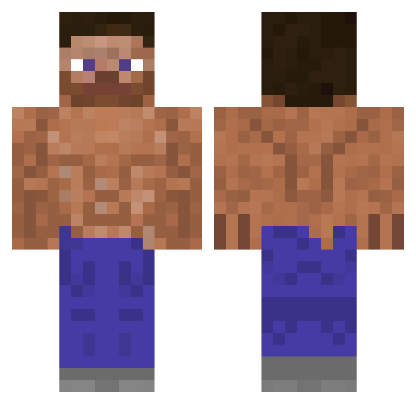 BroodingBat2224 Minecraft skin, front and back view