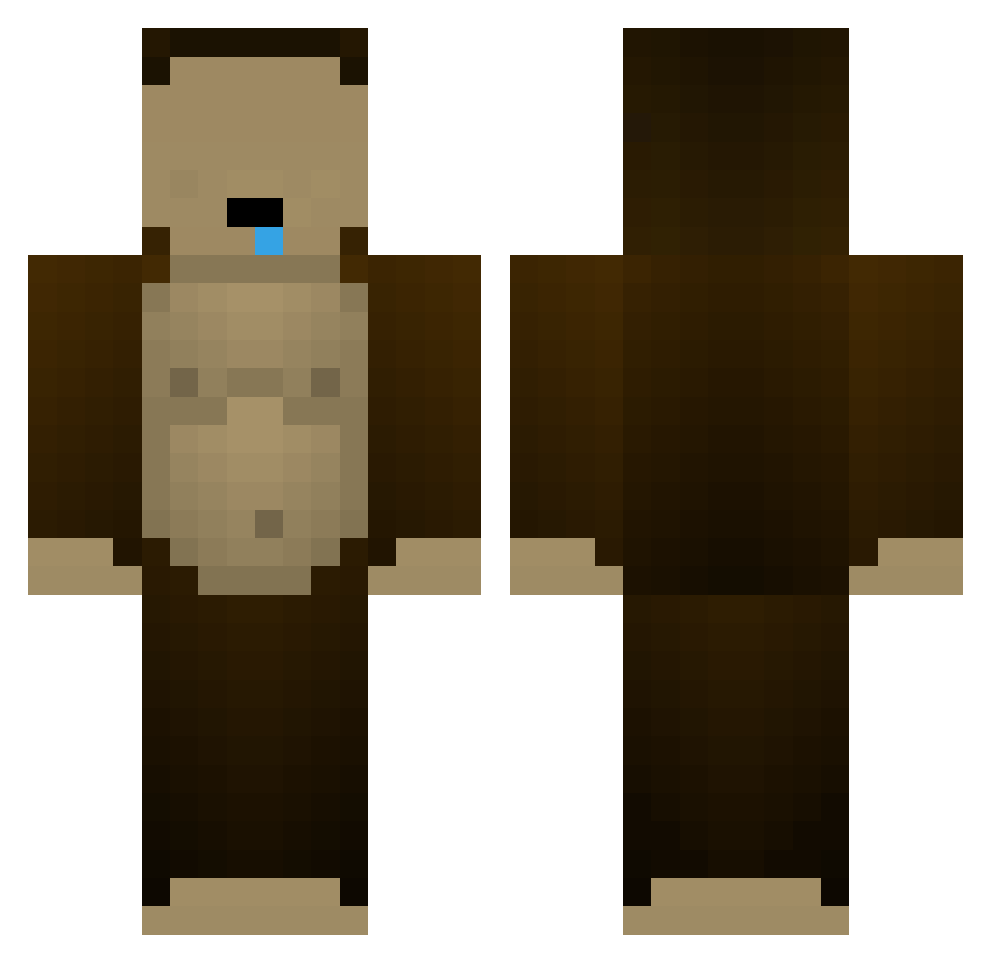 Snkrsapp Minecraft skin, front and back view
