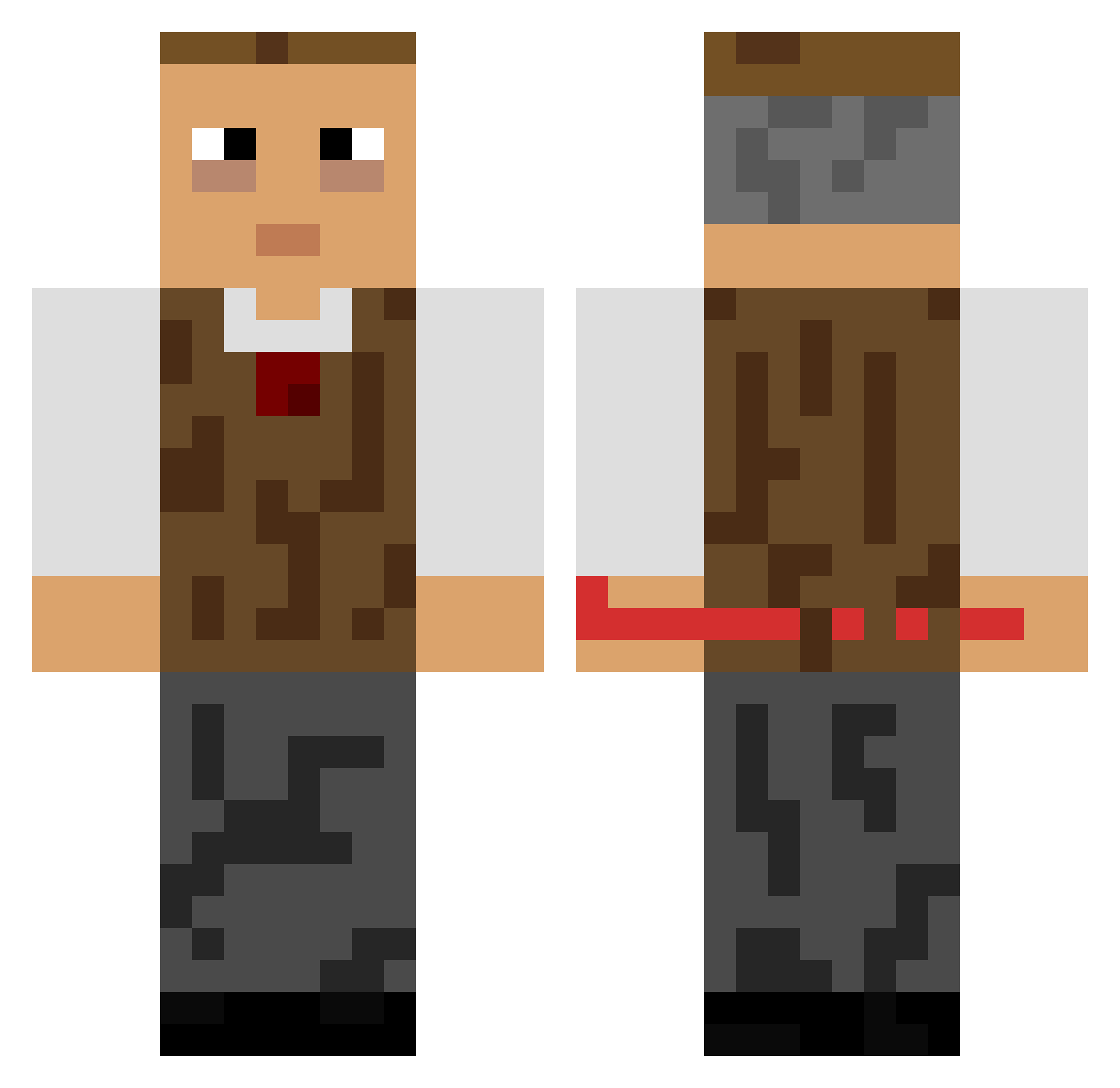 Ghulo_calcinculo Minecraft skin, front and back view
