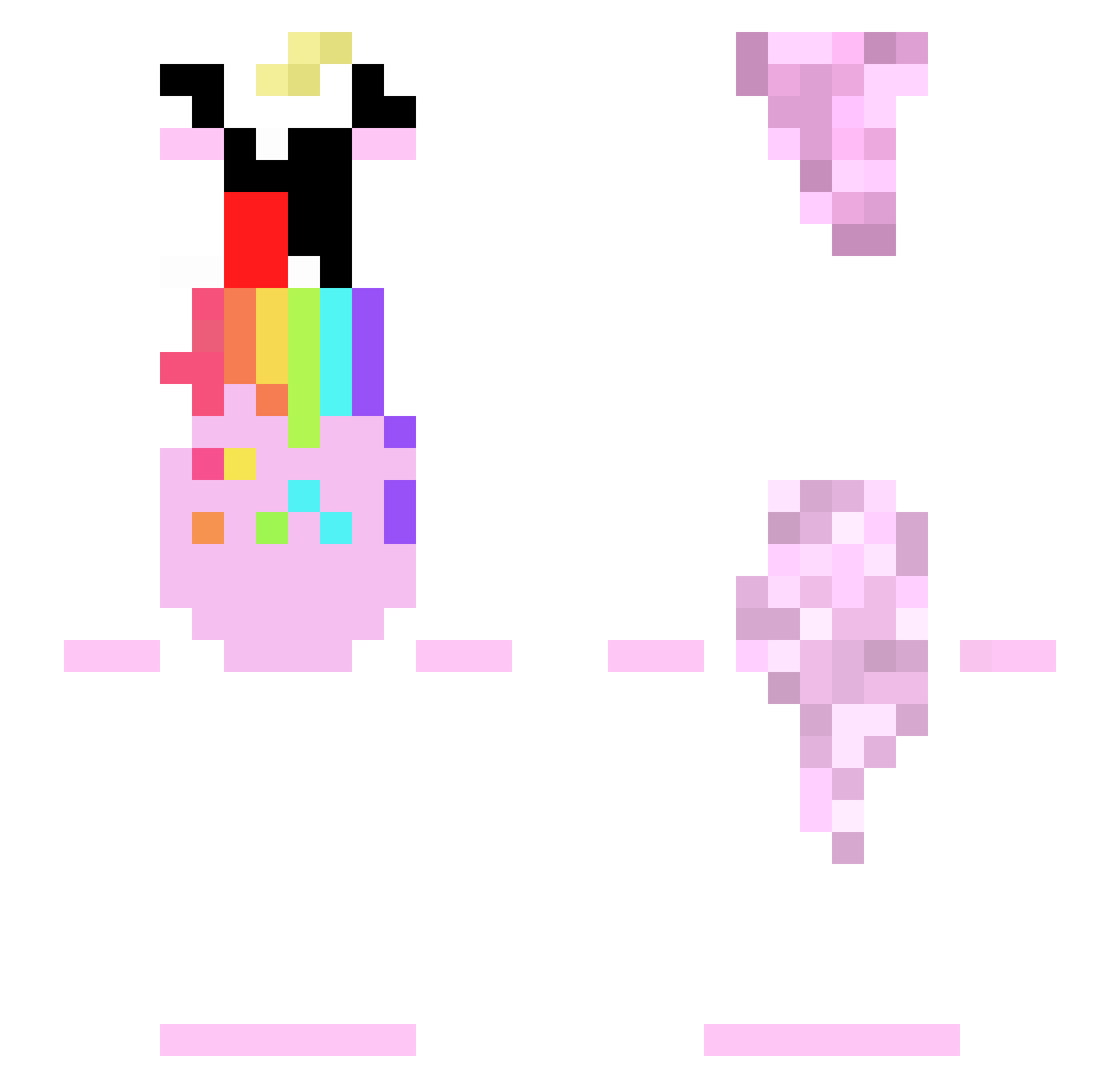 vM1au Minecraft skin, front and back view