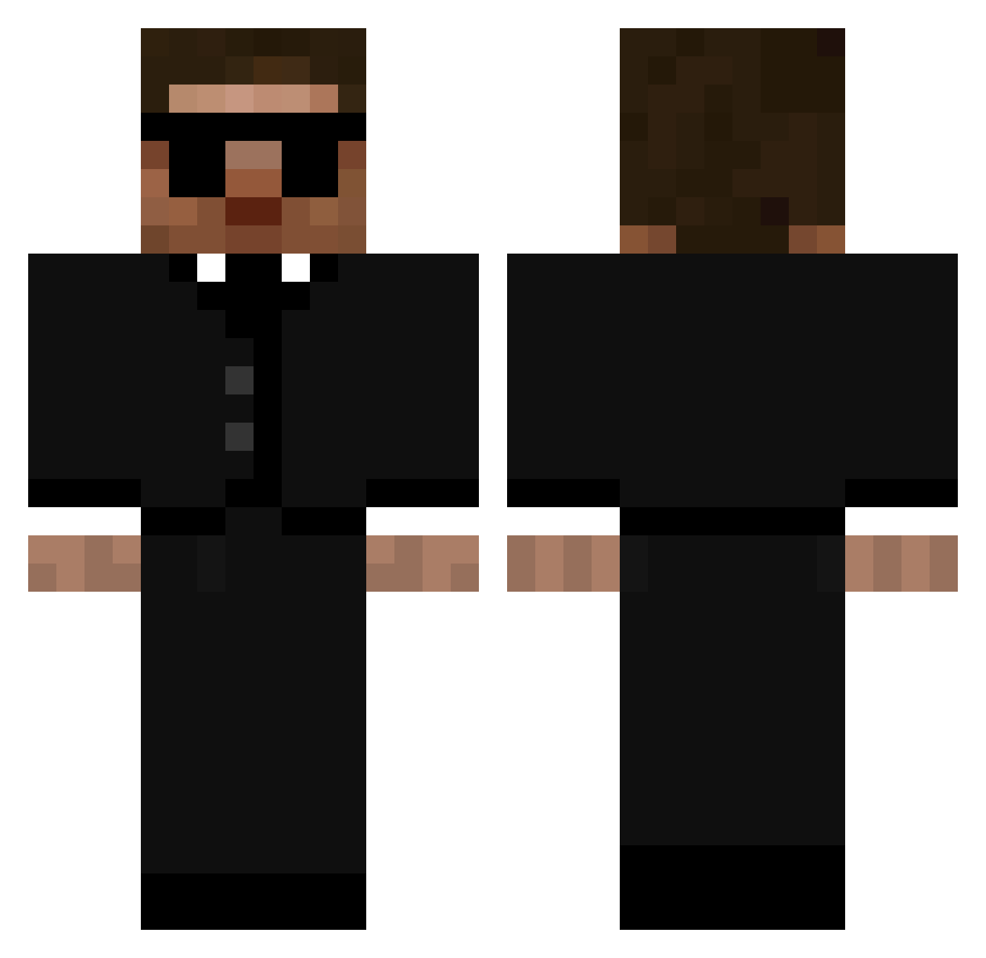 Pompeii Minecraft skin, front and back view