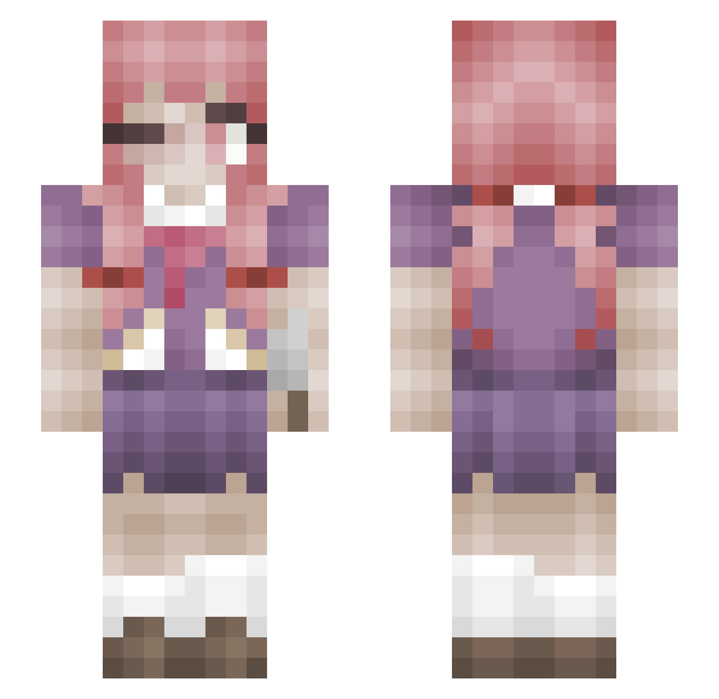 chetori Minecraft skin, front and back view