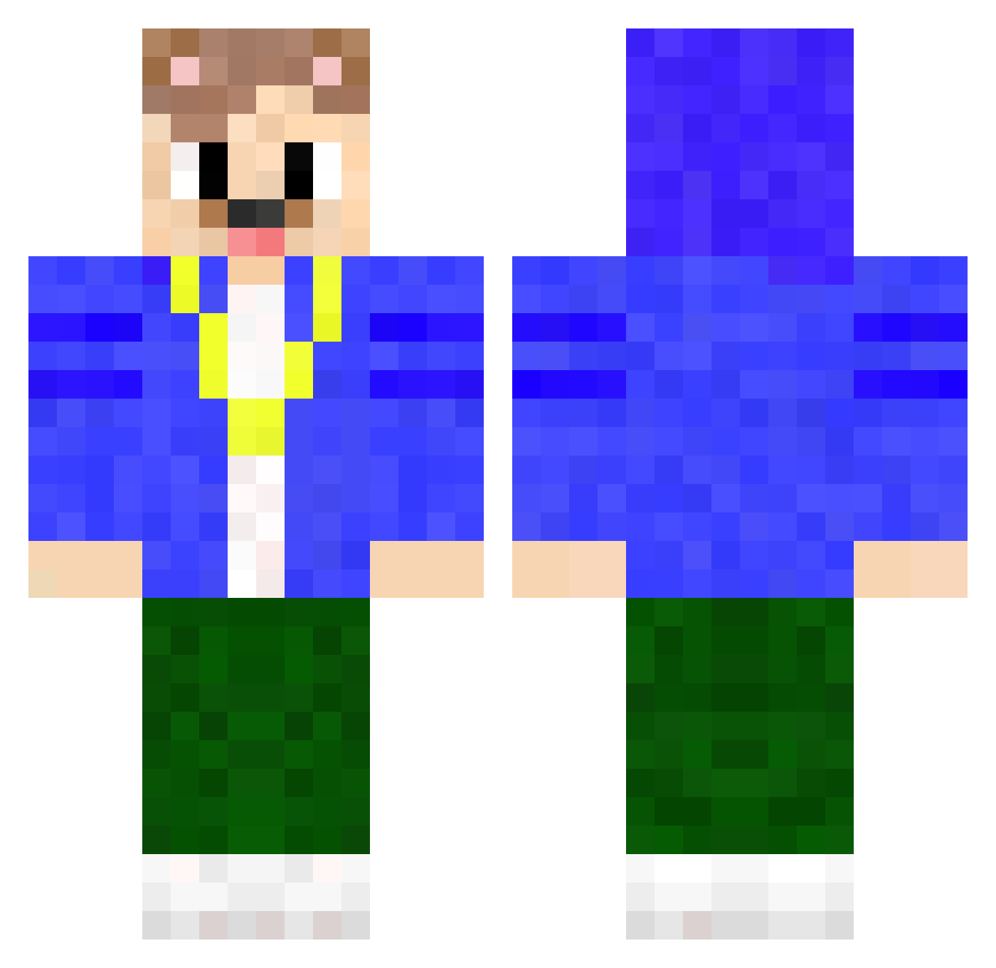 Yangmohin Minecraft skin, front and back view