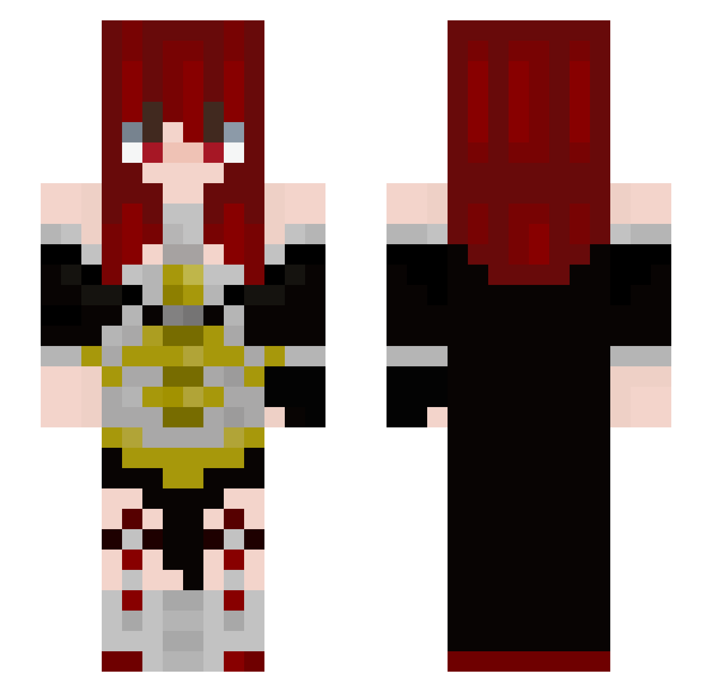 IcyOP Minecraft skin, front and back view