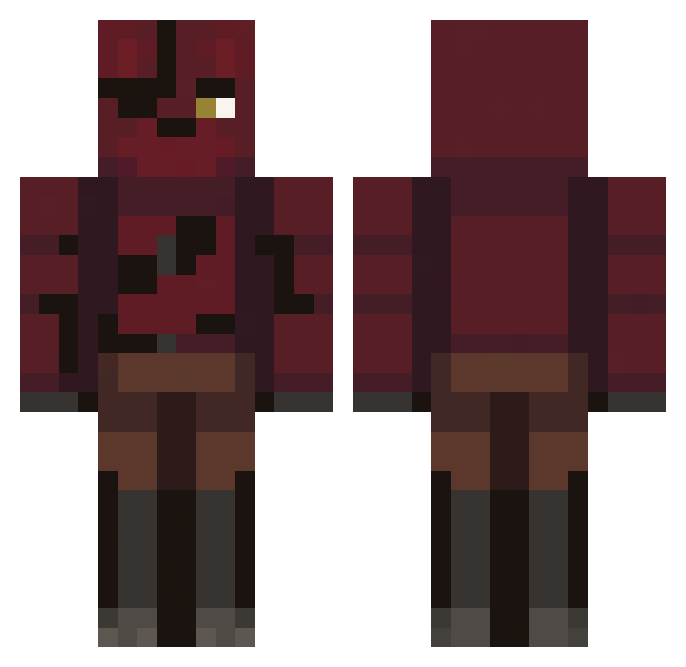 TuPapacitoMaal Minecraft skin, front and back view
