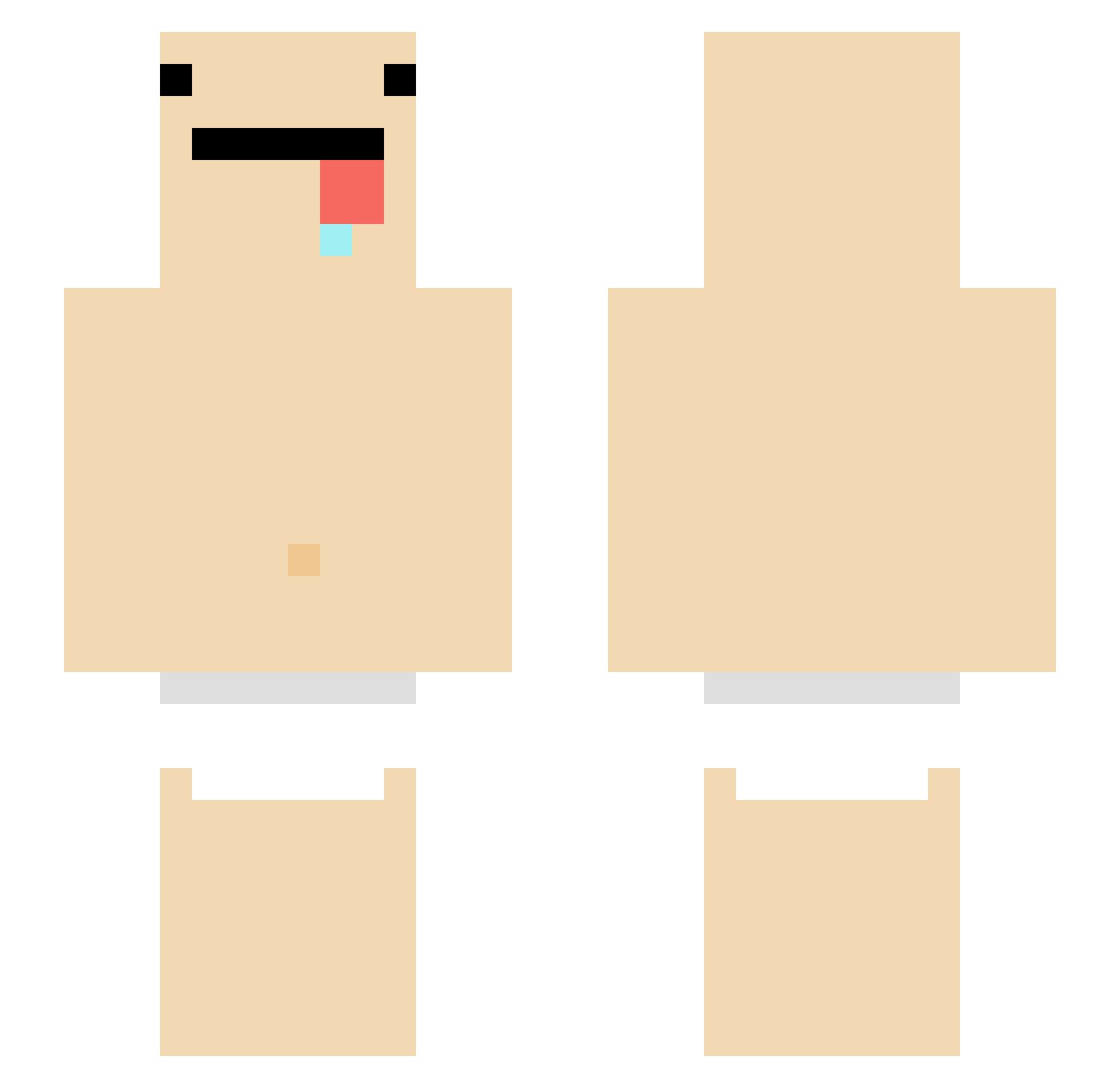 TIAGE11 Minecraft skin, front and back view