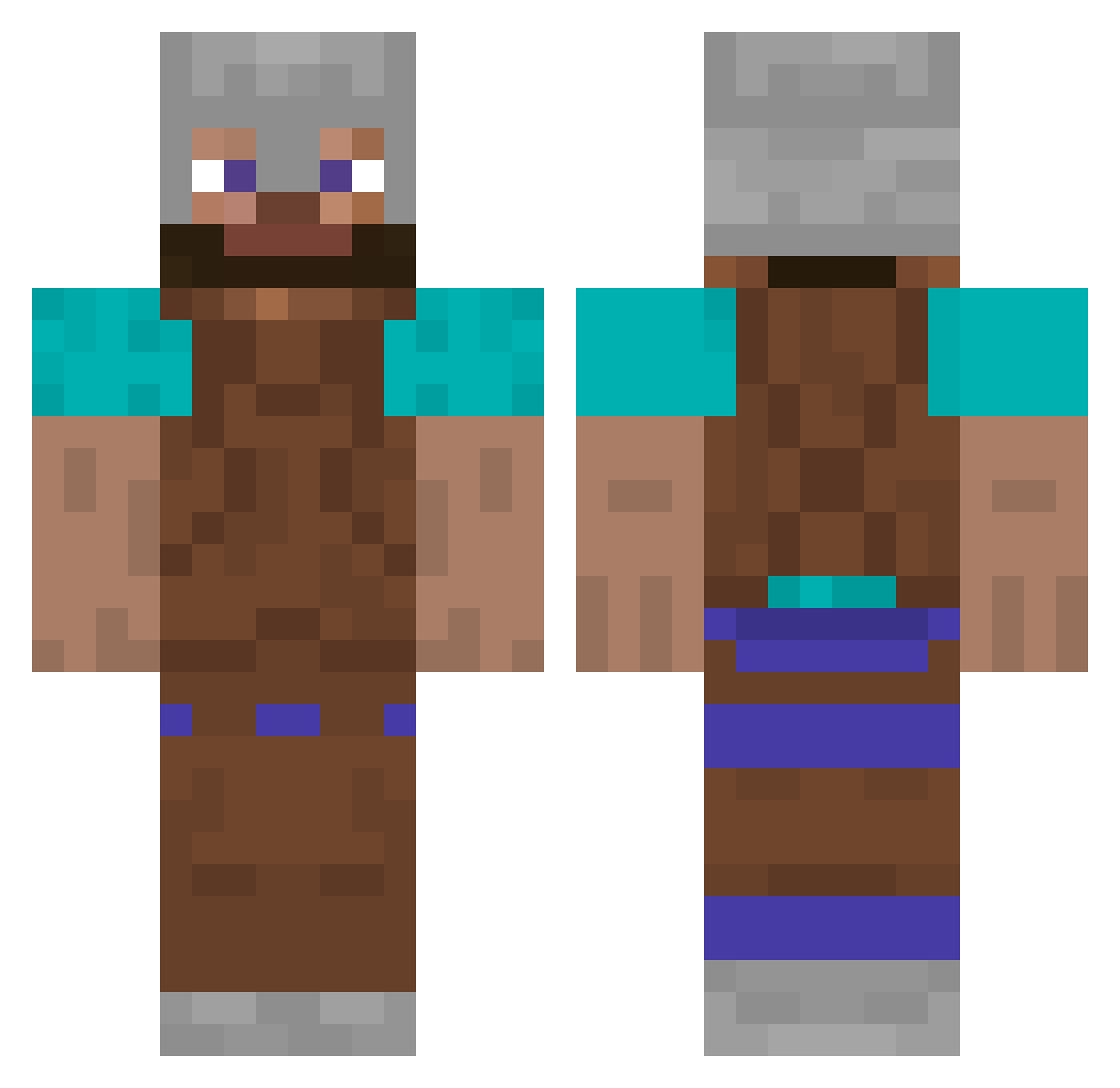 Leoland01 Minecraft skin, front and back view