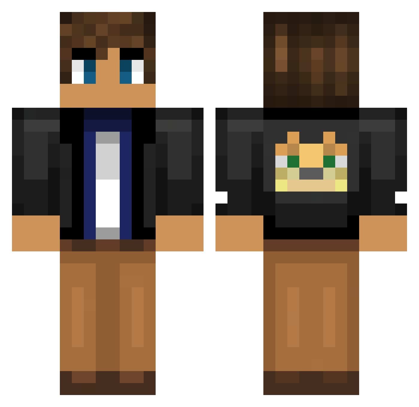 Teezy_T Minecraft skin, front and back view