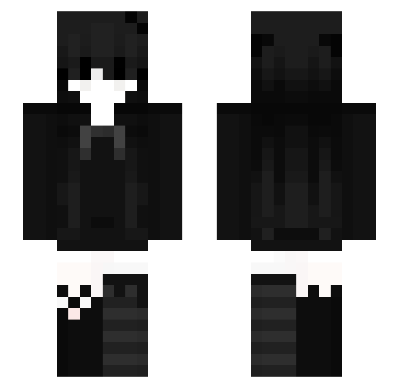 Otherhaddock Minecraft skin, front and back view